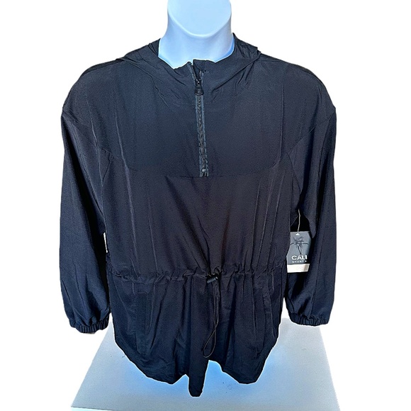 CALI Sport Tops - CALI SPORT WOMEN'S 2X PULLOVER HOODIE 1/2 ZIP TOGGLED WAISTBAND PACKABLE NWT